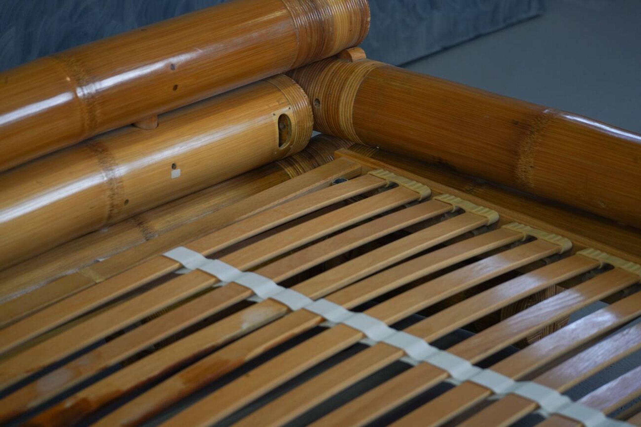 Vintage bamboo bedframe, Asia 1990s