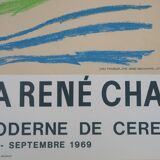 Pablo picasso: homage to rené char - signed lithograph (musée céret, 1969)