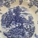7 flat plates english pattern blue peasant scene vintage