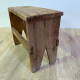 Old wooden foot foot stool