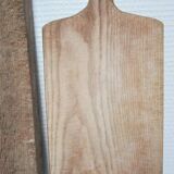 three vintage patinated solid wood cutting boards