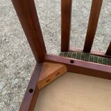 Pair of Scandinavian teak and velvet chairs 1960