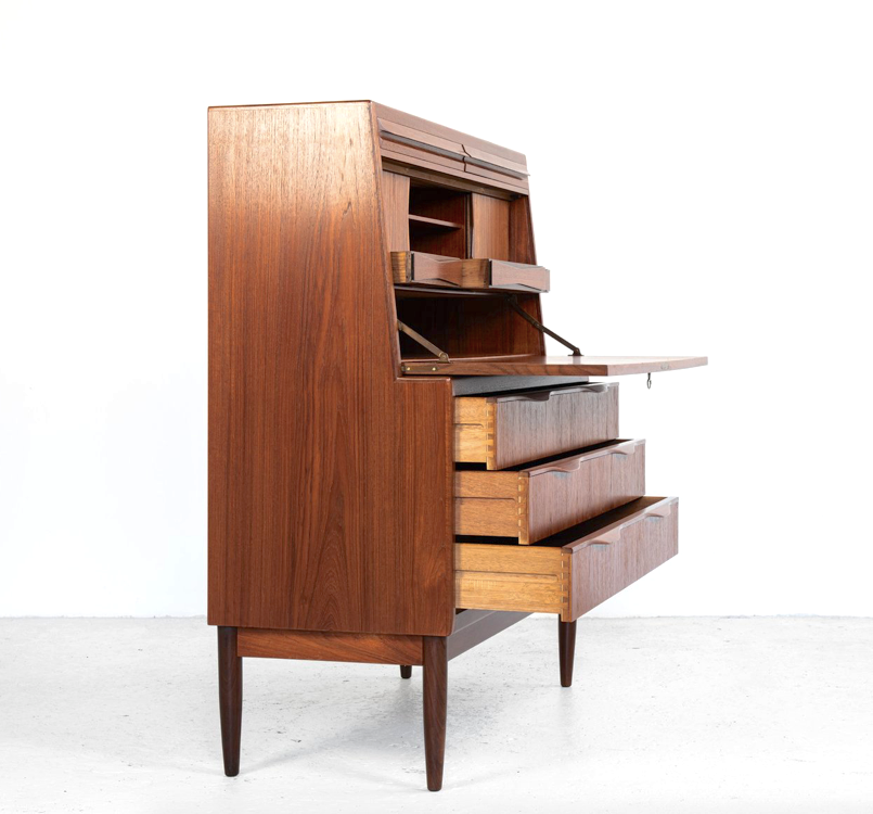 Teak Bureau by Erling Torvits for Klim Møbelfabrik, 1960s