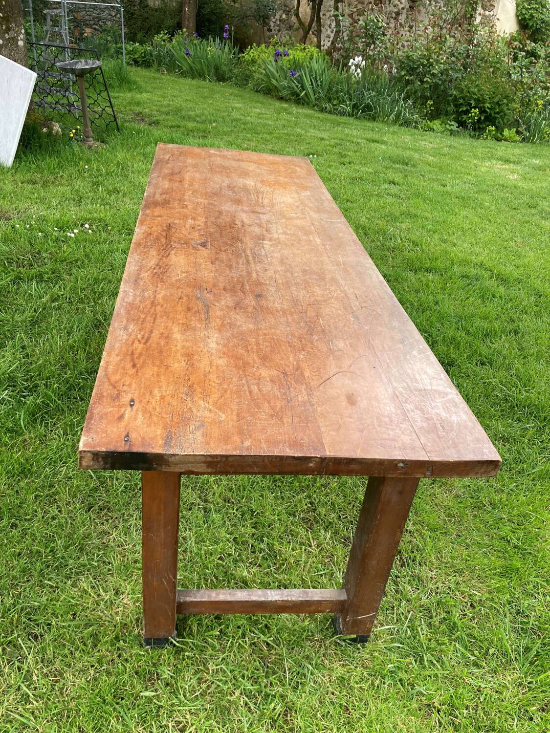 Grande Table rectangulaire ancienne en chêne