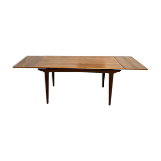 Scandinavian teak dining table, extendable