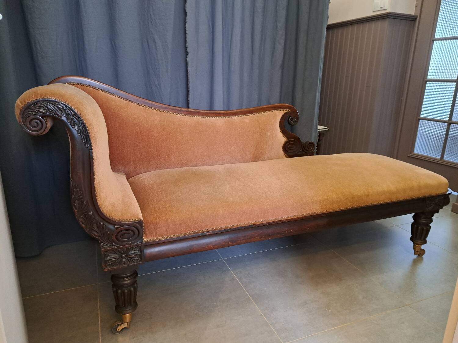 Napoleon III daybed in rosewood