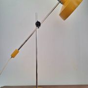 Lampe vintage de bureau réglable jaune, luminaire industriel