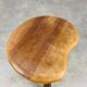 Brutalist tripod stool in solid wood