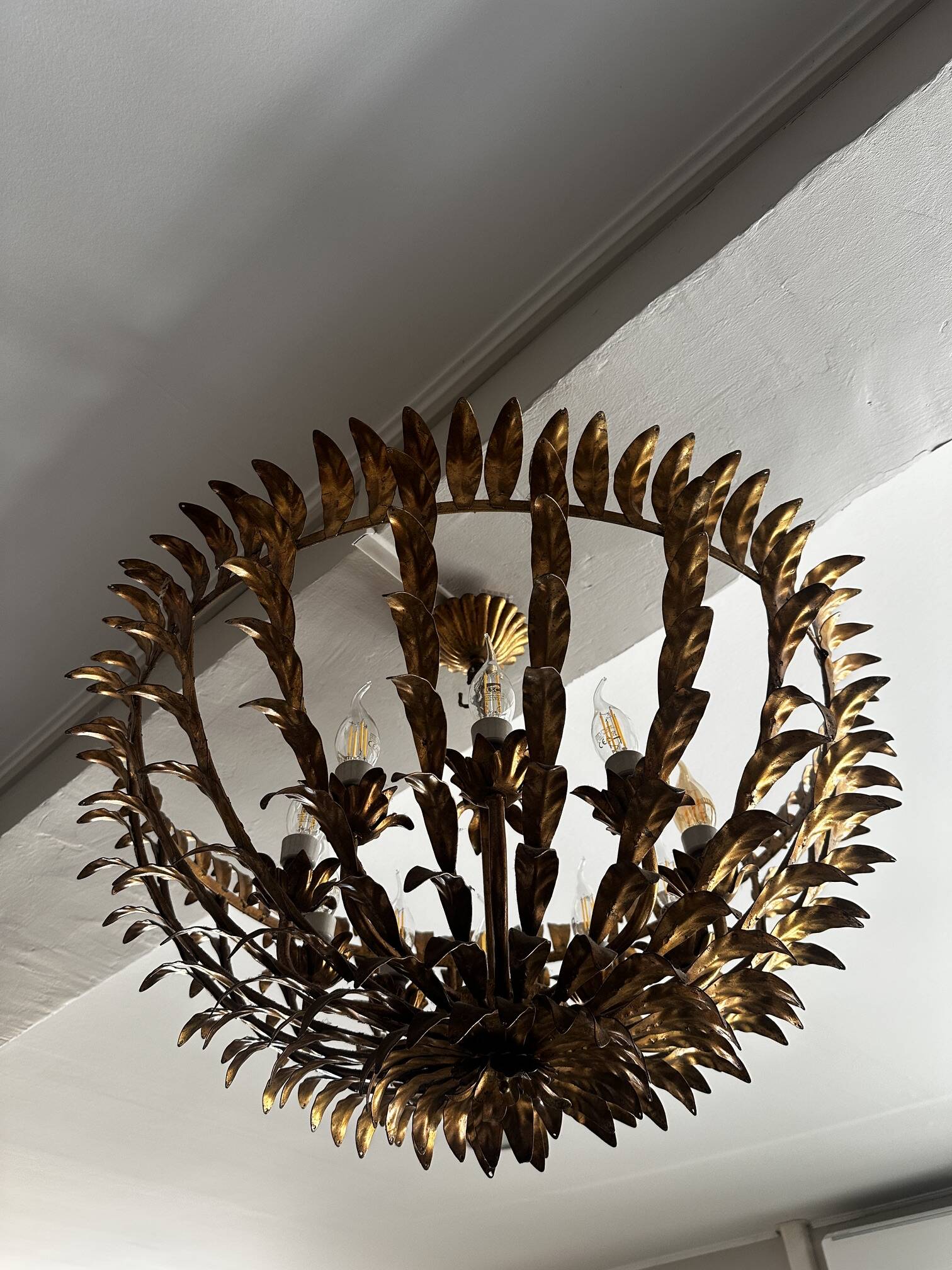 Brass chandelier 1960