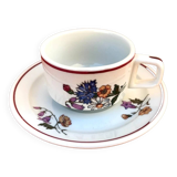 Pyroblan Porcelain Coffee Cup / Saucer Sarreguemines France