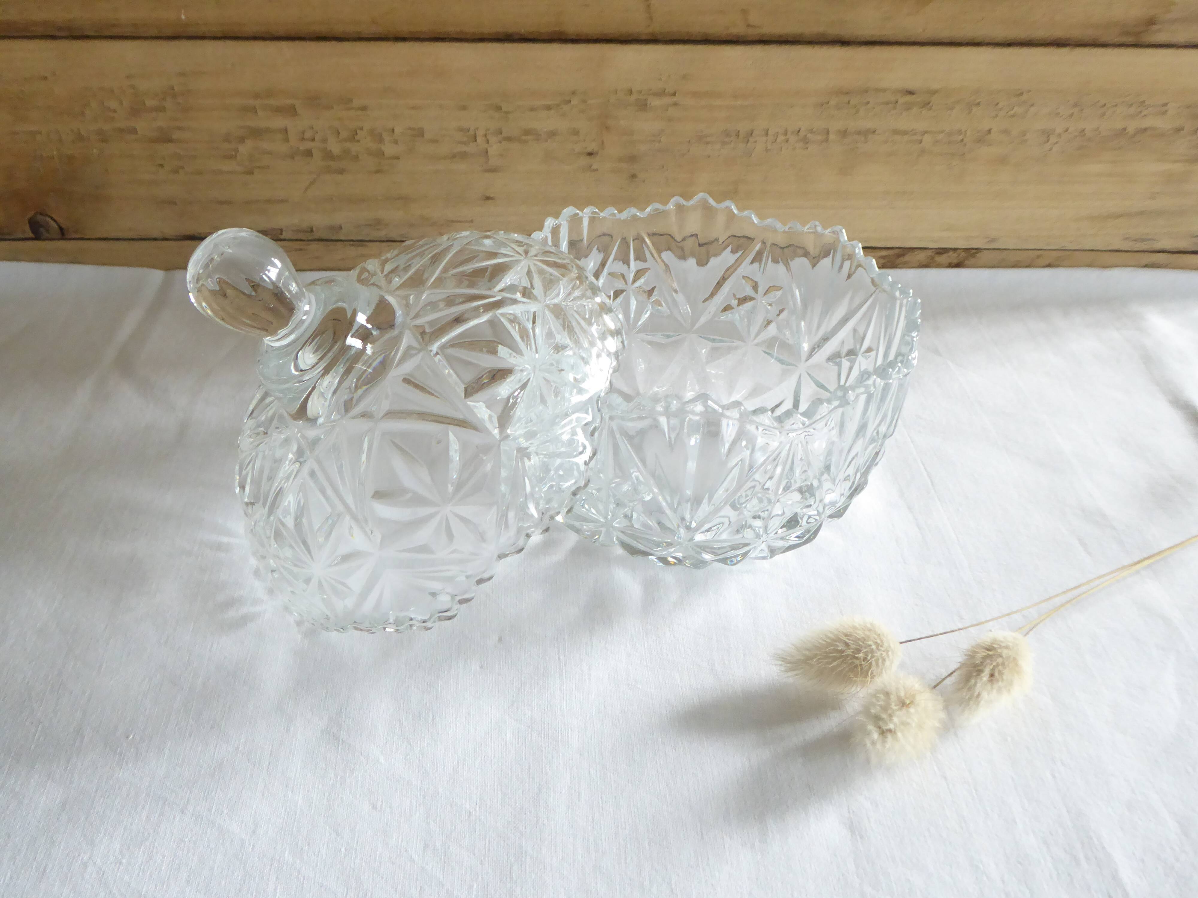 Bonbonniere, Sugar Bowl, Covered Glass Pot