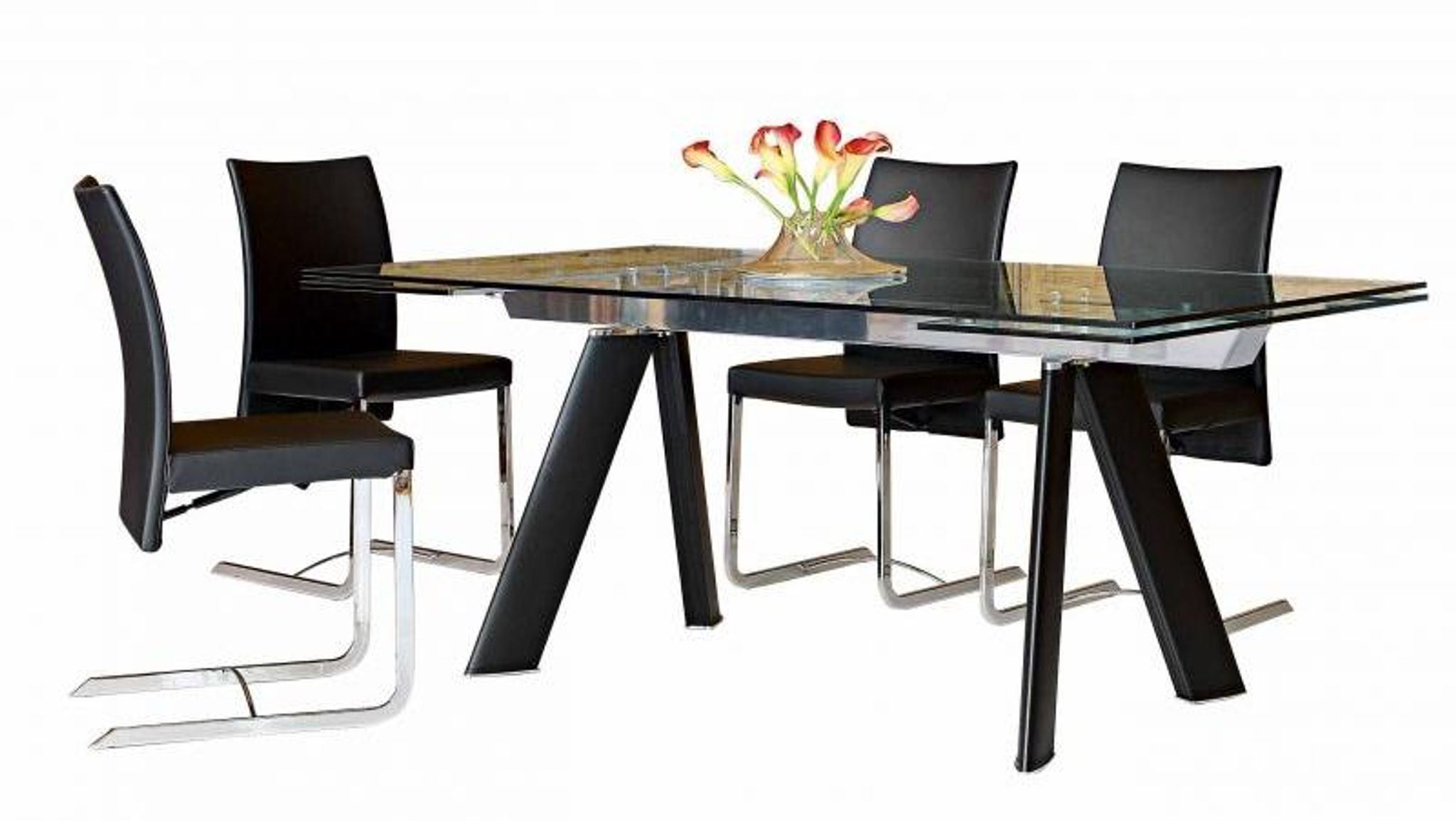 Table de repas en verre Chronos de Roche Bobois