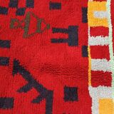 Handmade colorful wool Berber rug 200cmx200cm