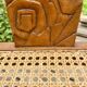 Art Deco corner chair with caning