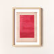 Painting and collage on antique paper - M699 - Indian pink - signed eawy