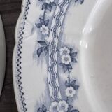 4 antique plates by Franz Anton Mehlem "Anita", antique porcelain