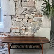 Table basse style scandinave 2 niveaux années 60