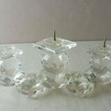 Candle holders with 3 candles, made of Swarovski crystal