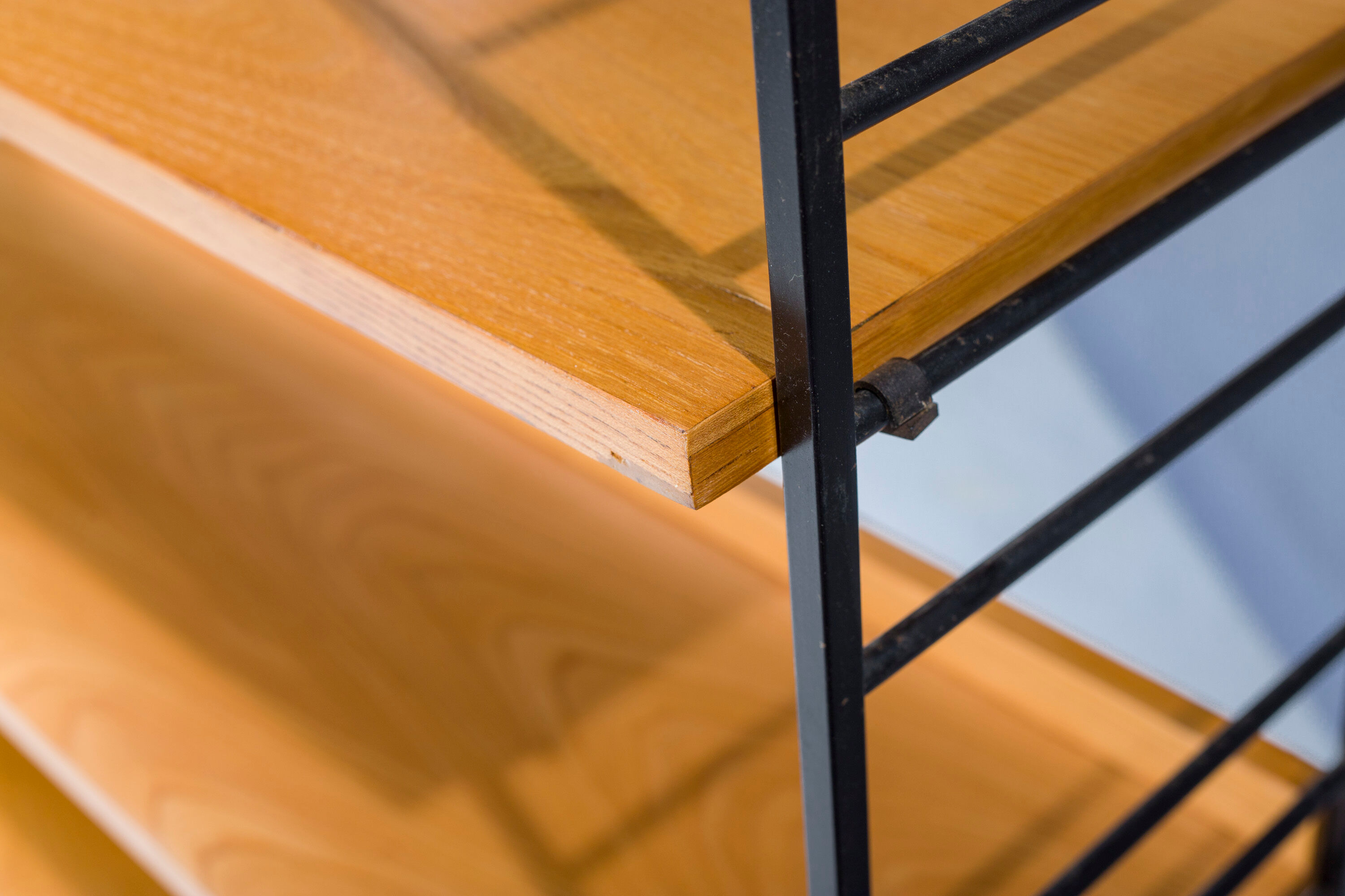 Mid-Century Elm Shelf, 1960s.