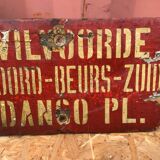 Old Brussels tram nameplate sign