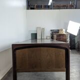 Large Scandinavian executive desk in solid walnut.