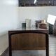Large Scandinavian executive desk in solid walnut.