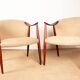 2 Scandinavian armchairs in teak and fabric, new Tyrol model, Gerhard Berg.