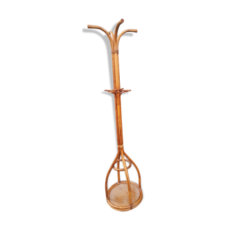 Rattan parrot coat rack, 1960