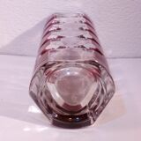 Triangular glass vase