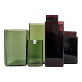 Mid-Century Collection of Seven "Ice" Vases by Gullaskruf, Sweden, 1960s