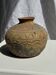Small round ancient vase in engraved terracotta, Indonesian polychromy H10 D1