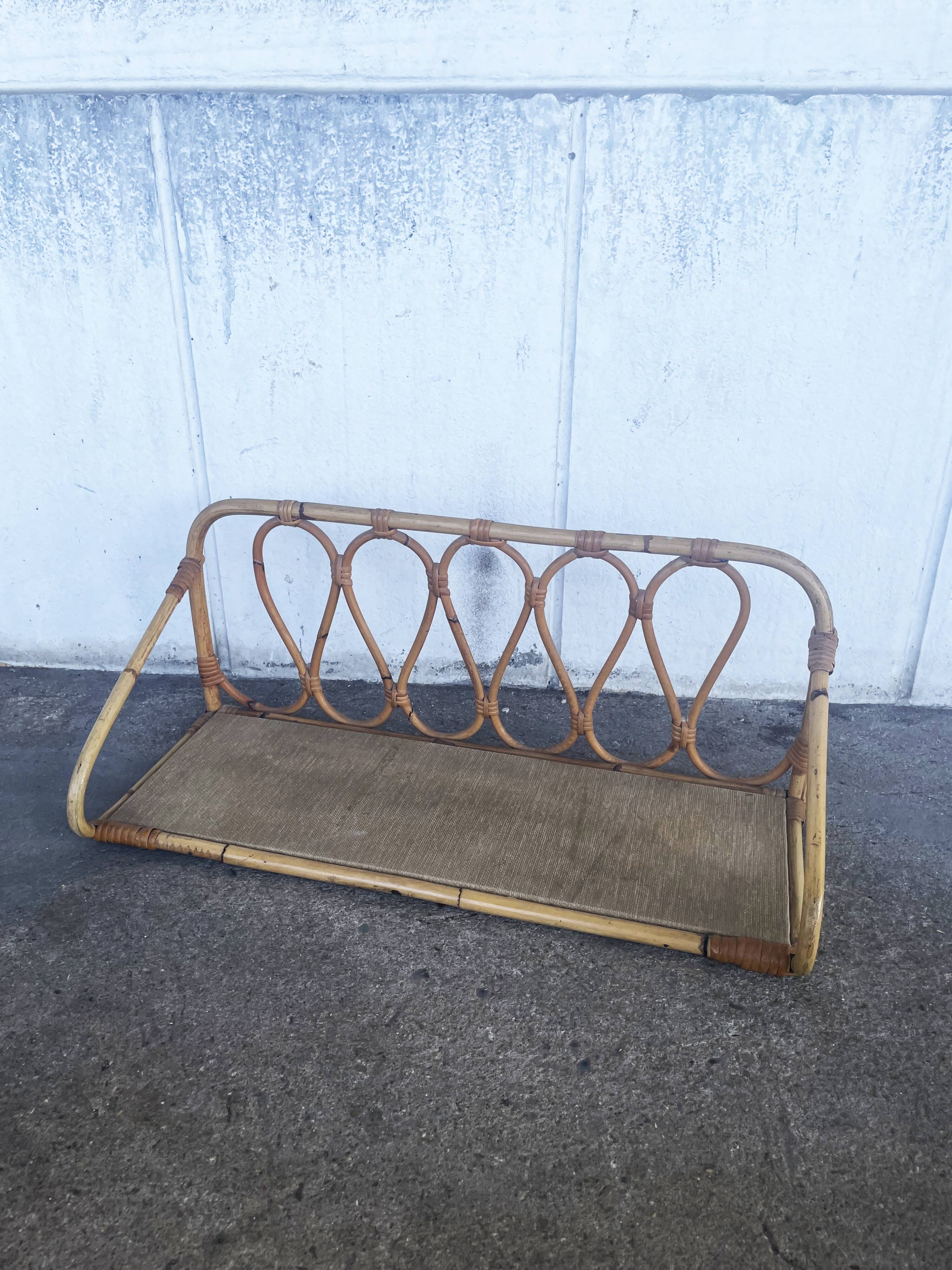 Vintage rattan shelf