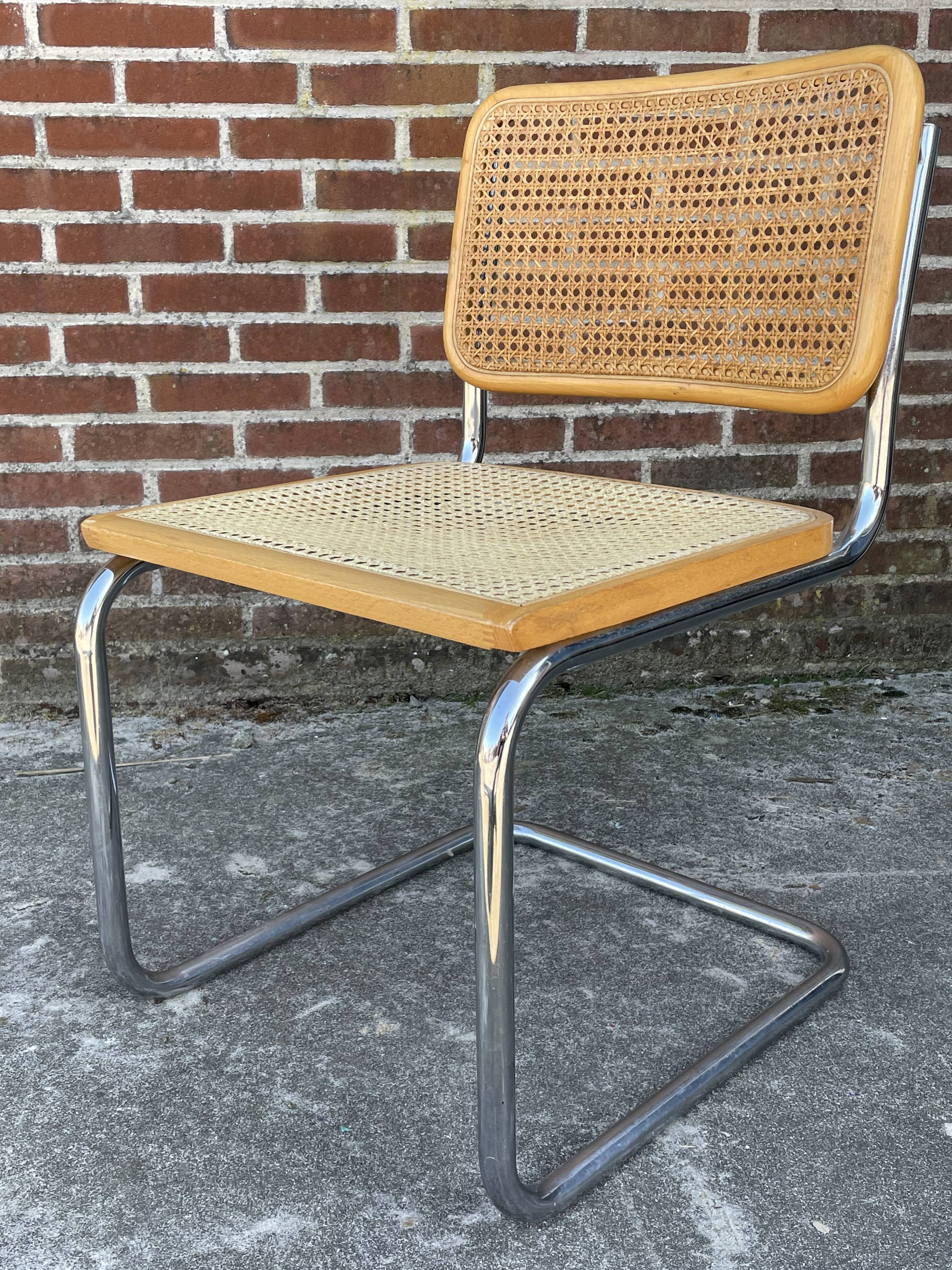 Cesca design chair model b32 in chrome