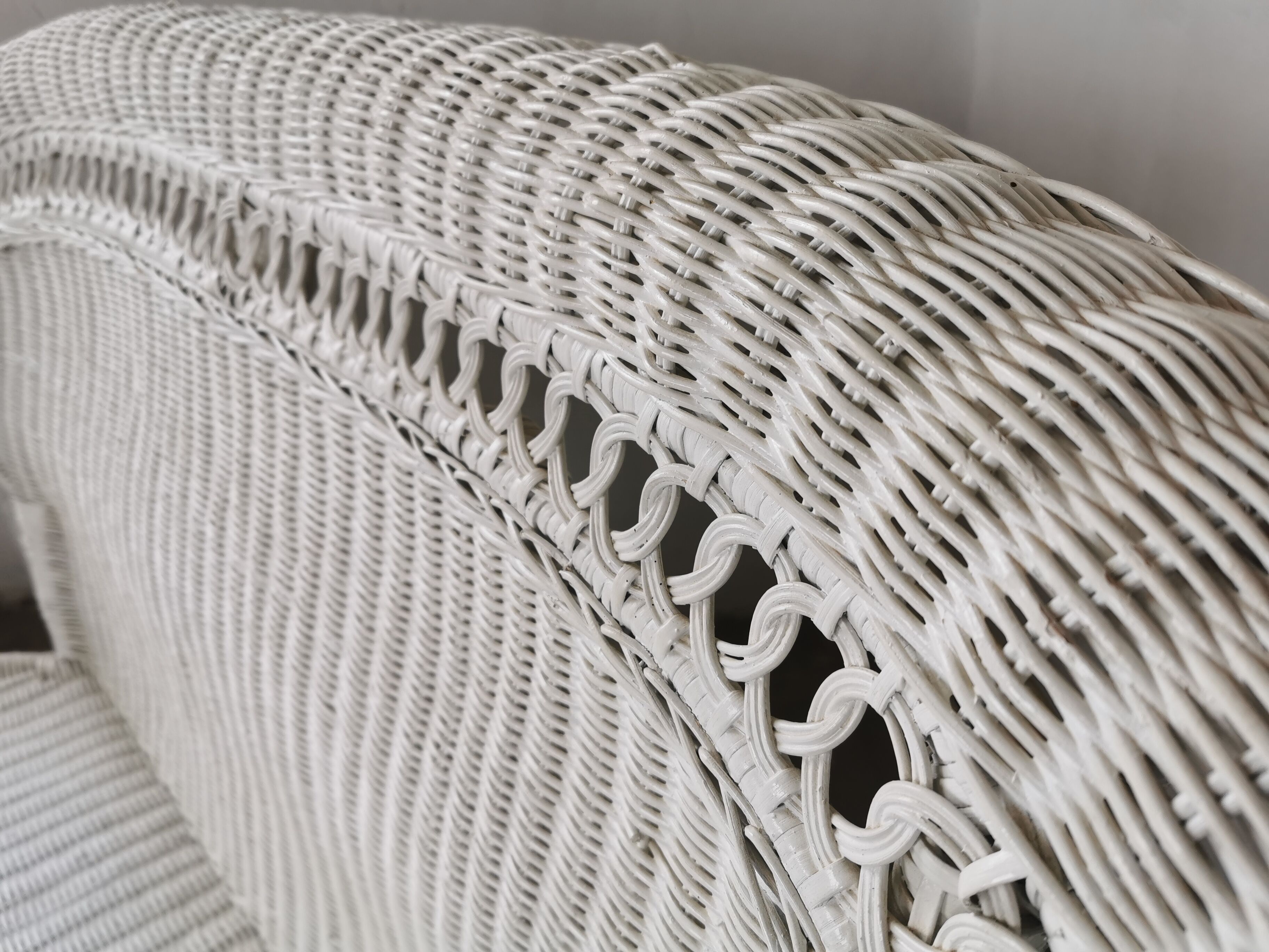 Wicker bench, rattan