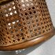 Duo wall lights, 3 M fabric cable, rattan and cane, 70s