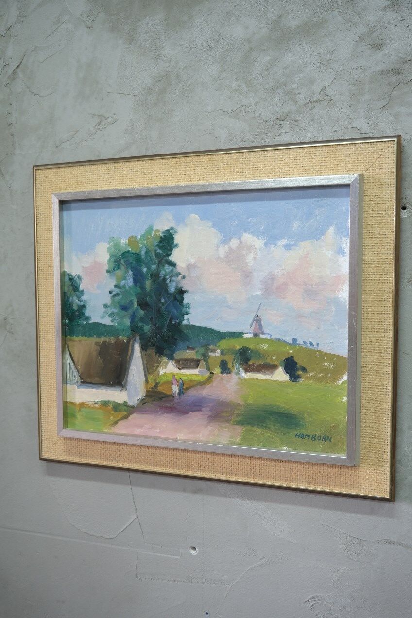 Axel Hamborn (1892-1971) Swedish modern landscape, 1960s, oil on canvas, framed