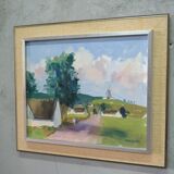 Axel Hamborn (1892-1971) Swedish modern landscape, 1960s, oil on canvas, framed