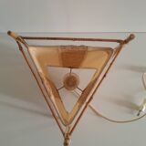 Rattan fabric lamp
