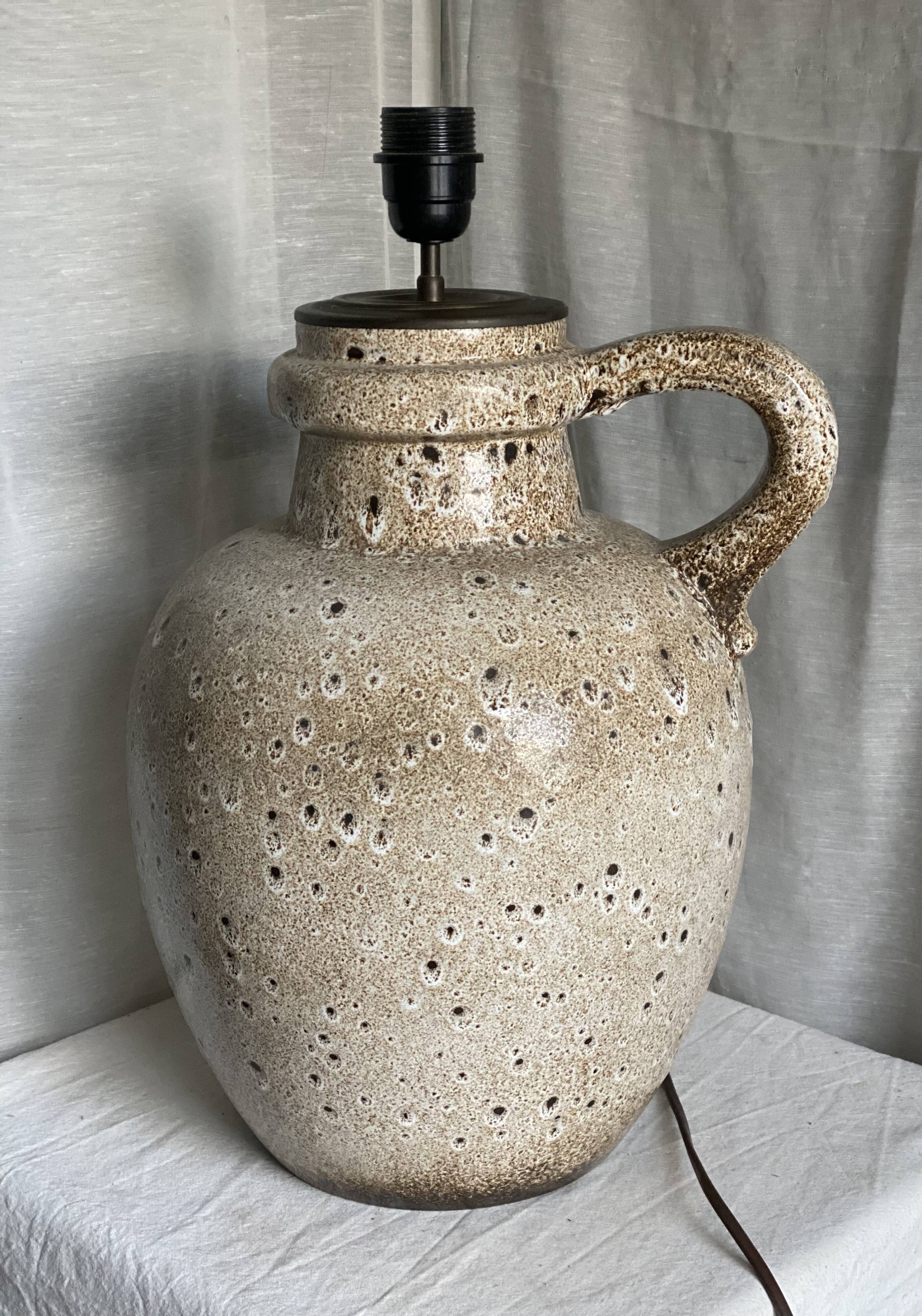 Large ceramic lamp West Germany vintage 1960s