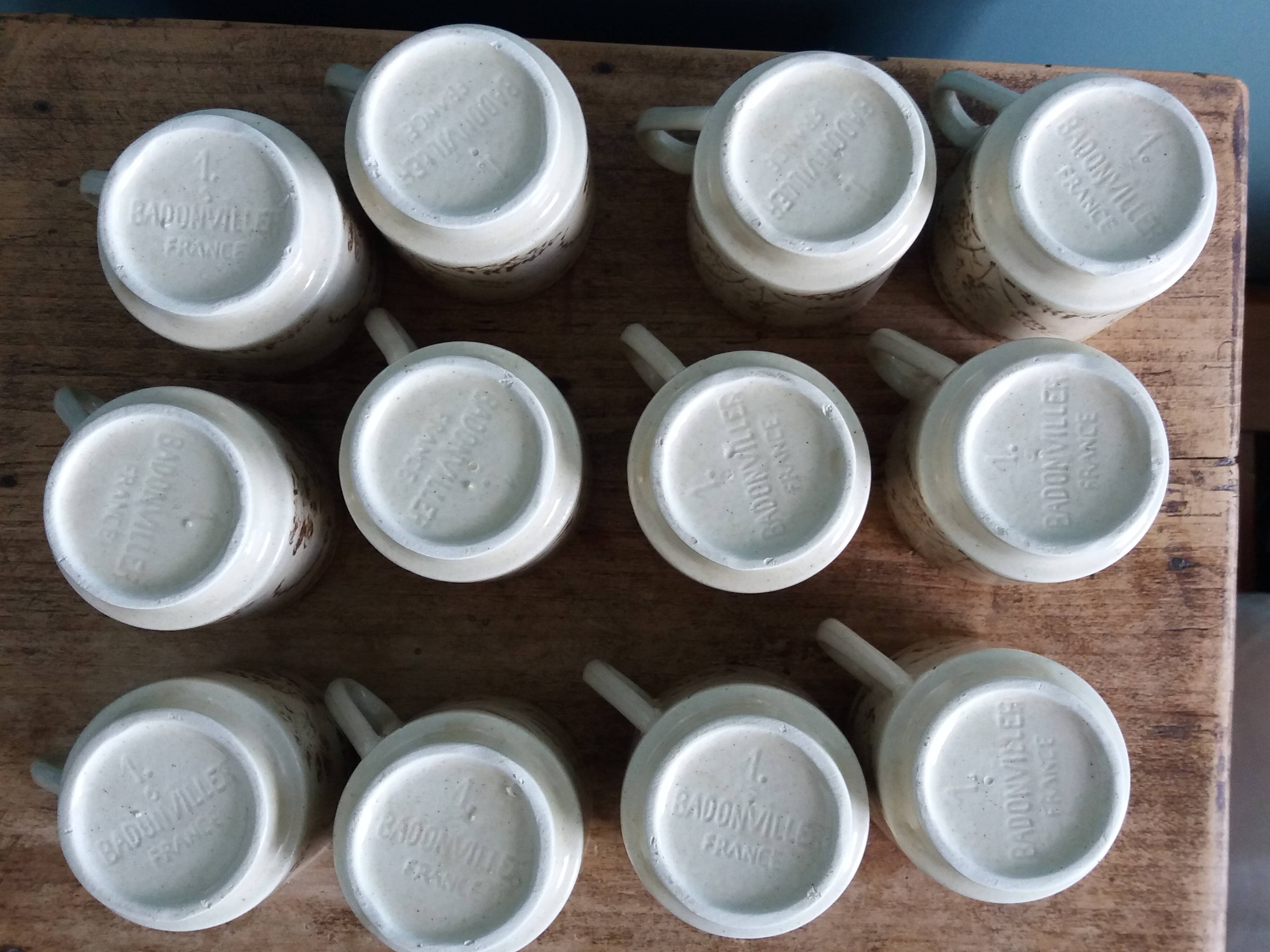 Badonviller cups from the 70s