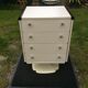 Commode vintage pied tulipe laquée blanc ( Gautier)