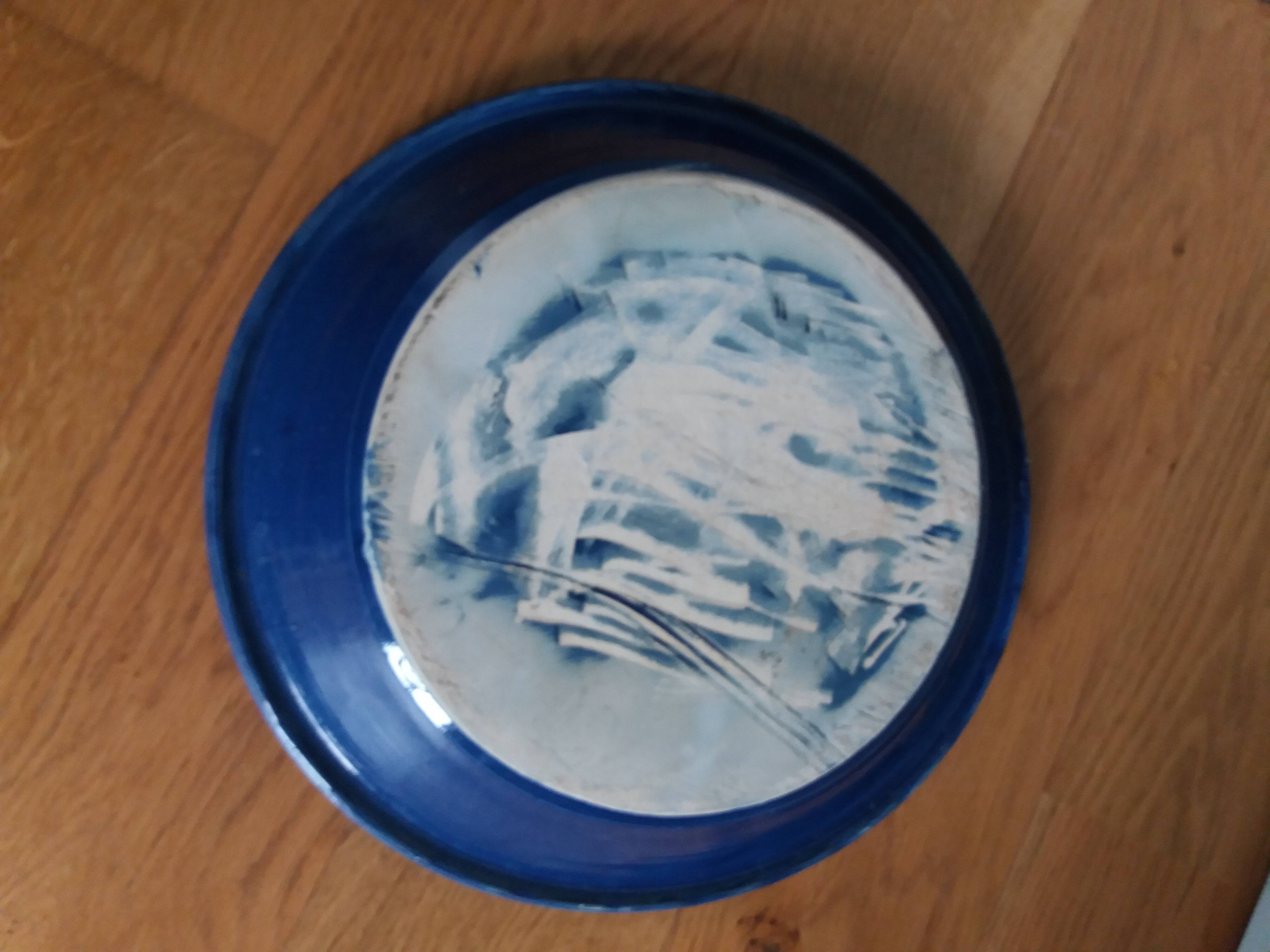 Plat saladier céramique artisanale 34 cm
