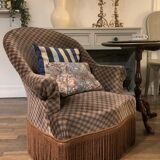 Fauteuil crapaud velours