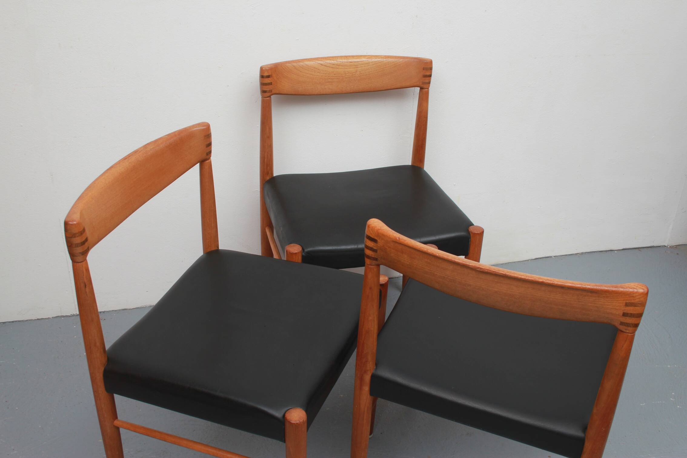 Set of 6 dining chairs teak, H.W. Klein for Bramin