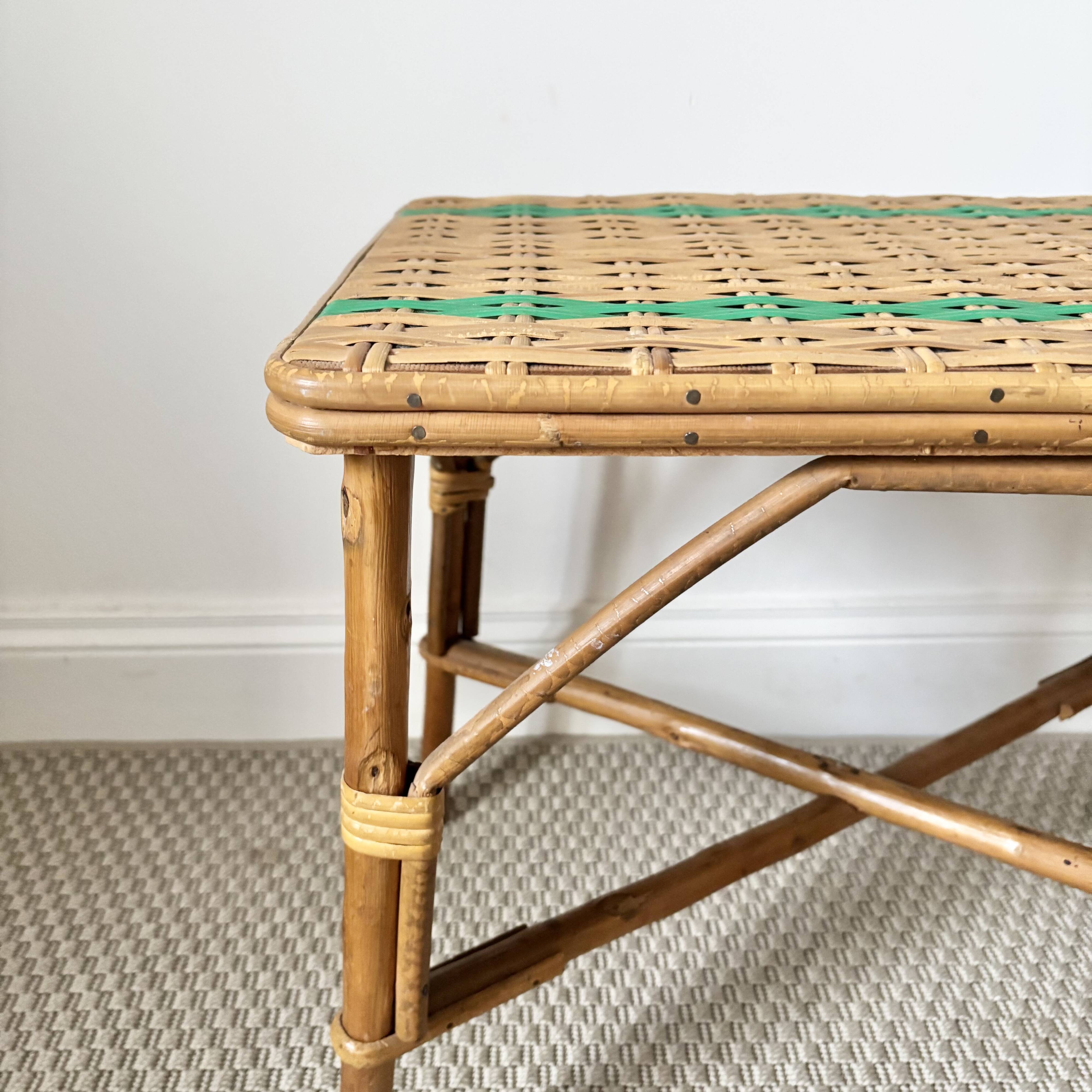 Vintage rattan coffee table
