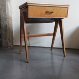 Bureau meuble d'appoint pied compas 50/60s