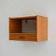1960s Scandinavian oak wall-mounted nightstand
