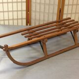 Vintage beech sledge Davos Germina 60/70 made in Gdr