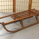Vintage beech sledge Davos Germina 60/70 made in Gdr
