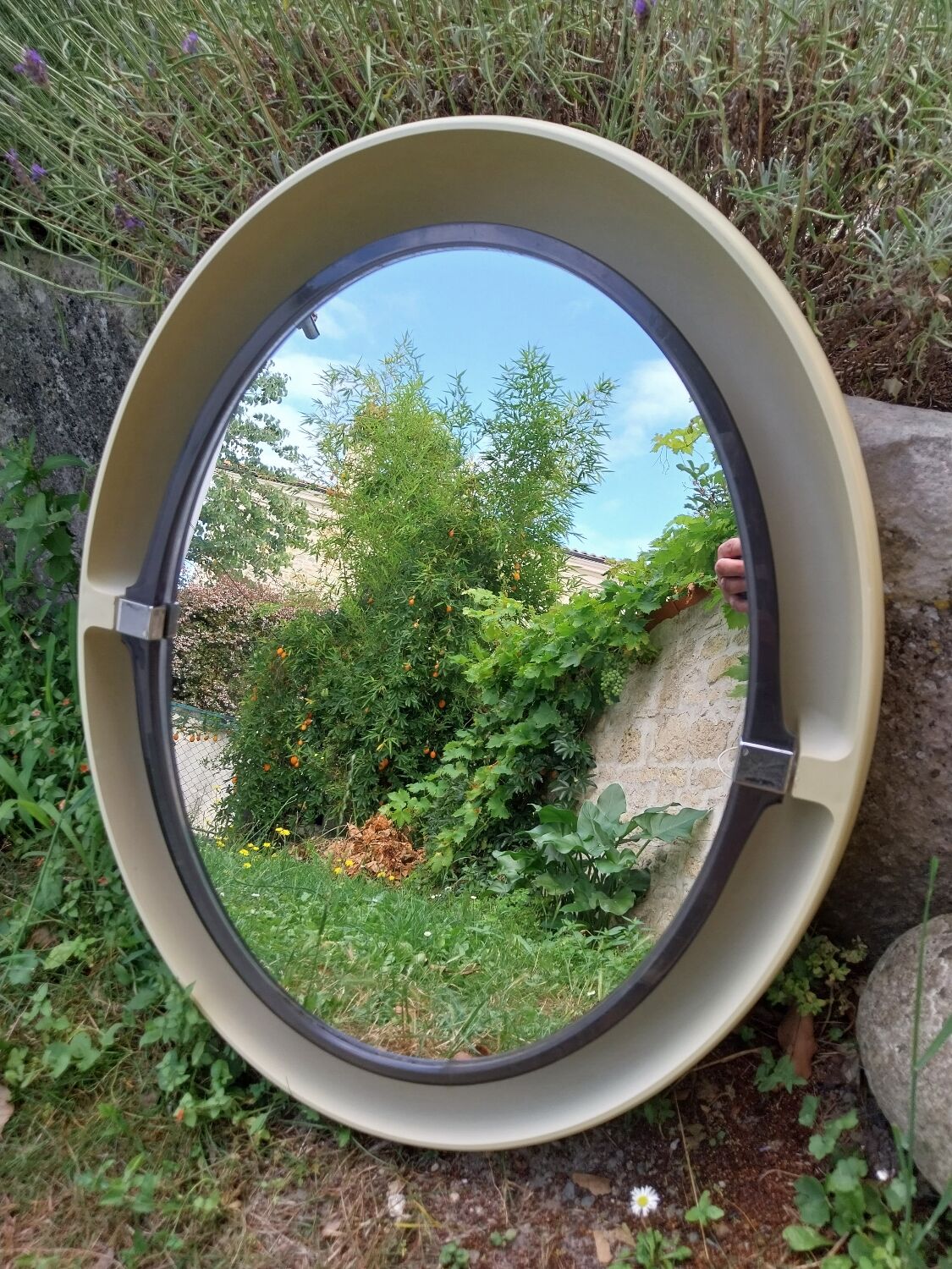 Illuminating oval mirror by Allibert